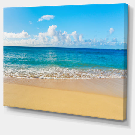 Calm Beach and Tropical Sea - Photo Canvas Art Print