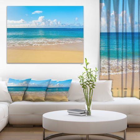Calm Beach and Tropical Sea - Photo Canvas Art Print
