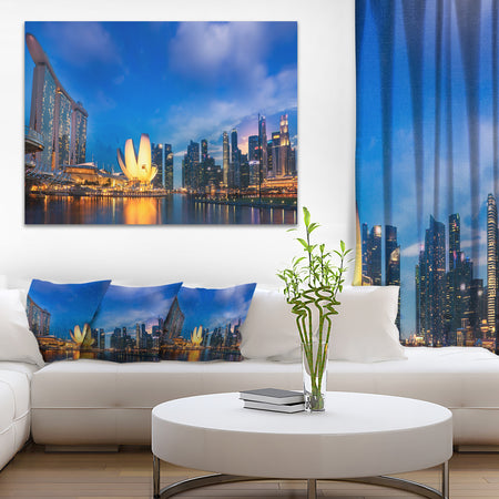 Landscape of Singapore Cityscape - Photo Canvas Print