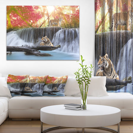 Tiger in the Jungle - Photography Canvas Art Print