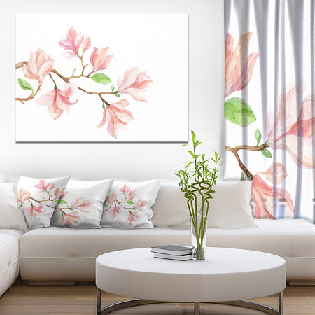 Mongolia Flower Painting - Watercolor Floral Art Canvas Print