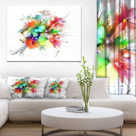 Summer Flowers in Different Colors - Floral Digital Art Canvas Print