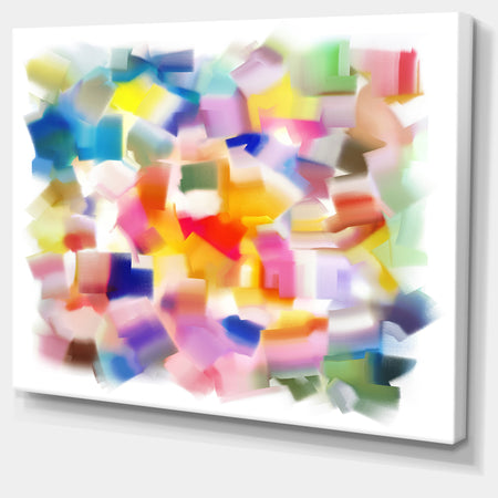 Colorful Stain Design without Grid - Abstract Painting Canvas Print