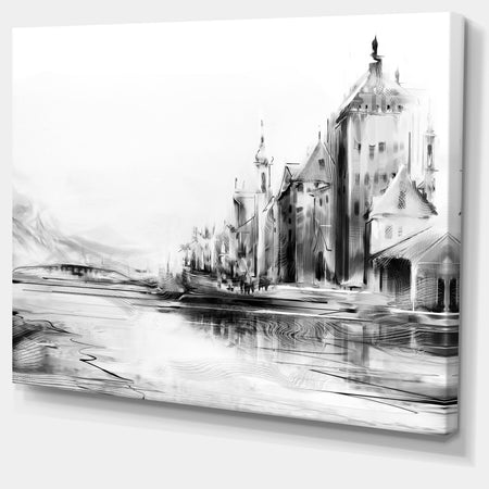Zurich in Afternoon Sunlight - Cityscape Canvas Art Print