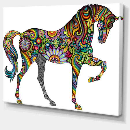 Cheerful Horse - Animal Digital Art Canvas Print