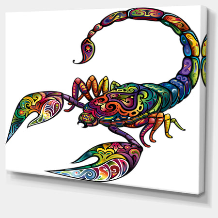 Cheerful Scorpion - Animal Digital Art Canvas Print