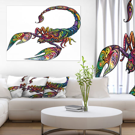 Cheerful Scorpion - Animal Digital Art Canvas Print