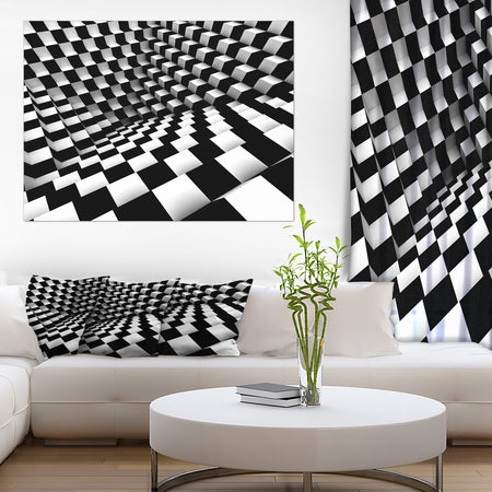 Optical Black and White Pattern - Abstract Canvas Art Print