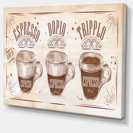 Espresso Kraf Brown - Poster Canvas Art Print
