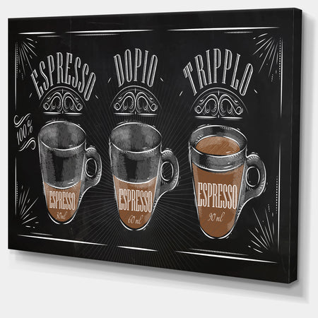 Espresso Kraf Black - Poster Canvas Art Print