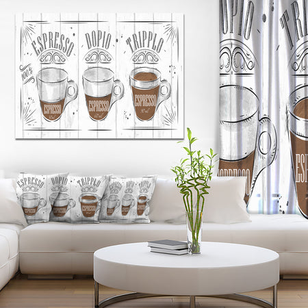 Espresso Kraf Grey - Poster Canvas Art Print