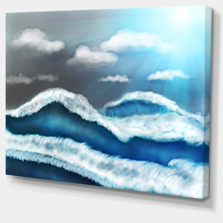 Blue Sky with Clouds'Landscape Canvas Art Print