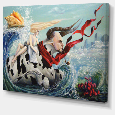 The Rape of Europe - Abstract Digital Art Canvas Print