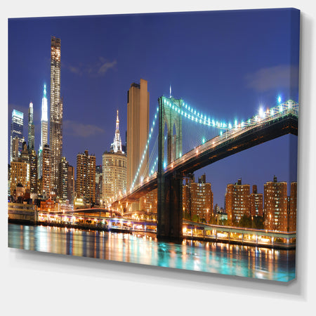 Manhattan Skyline Panorama - Cityscape Photo Canvas Print