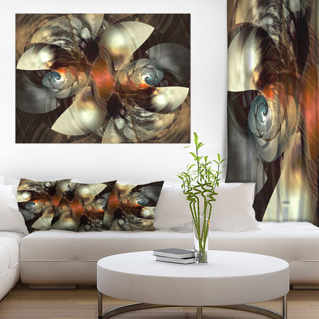 Brown Fractal Artwork - Abstract Digital Art Canvas Print