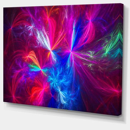 Christmas Fireworks Red - Digital Art Canvas Print