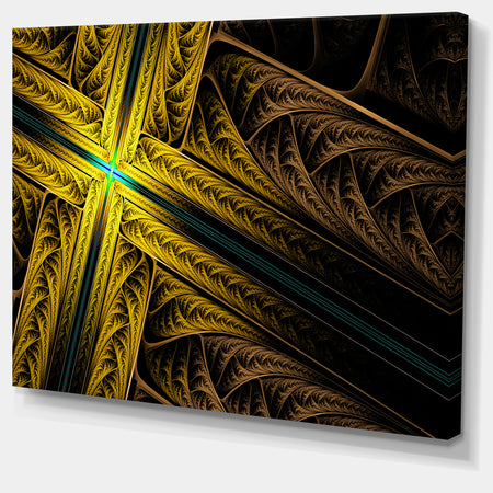 Intricate Multi-colored Cross - Digital Art Canvas Print