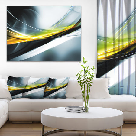 Glittering Yellow Pattern - Abstract Digital Art Canvas Print