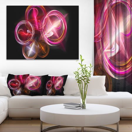 Red Fractal Desktop Wallpaper - Abstract Digital Art Canvas Print