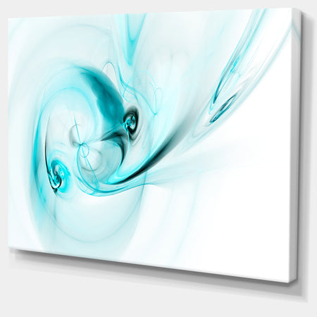 Colored Smoke Light Blue - Abstract Digital Art Canvas Print