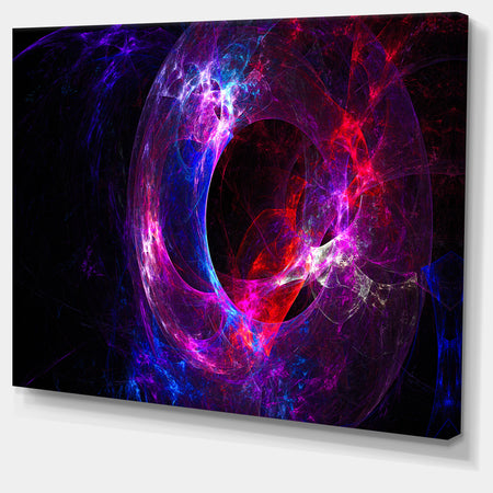 Far Spherical Galaxy Purple - Abstract Digital Art Canvas Print
