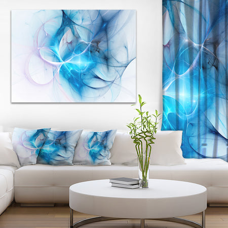 Blue Nebula Star - Abstract Digital Art Canvas Print