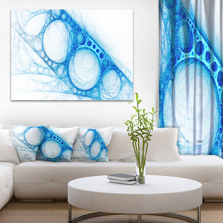 Blue Metal Construction - Abstract Digital Art Canvas Print