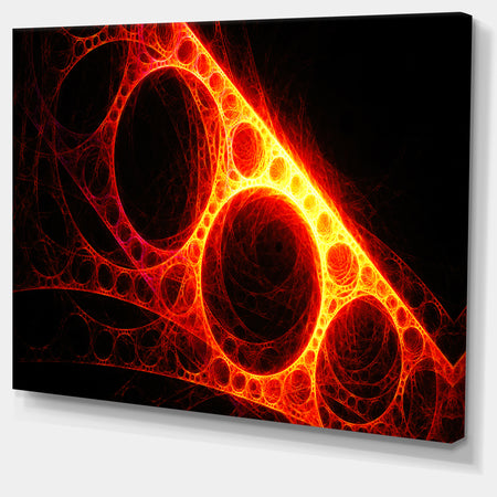 Red Metal Construction - Abstract Digital Art Canvas Print