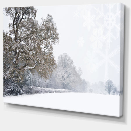 Christmas Winter Snow - Landscape Photo Canvas Print