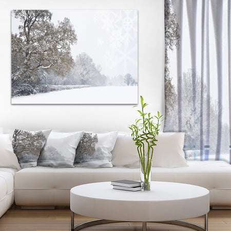 Christmas Winter Snow - Landscape Photo Canvas Print