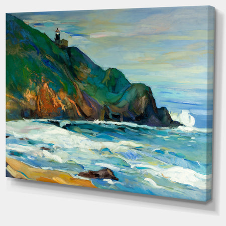 Lighthouse - Landscape Painting Canvas Art Print