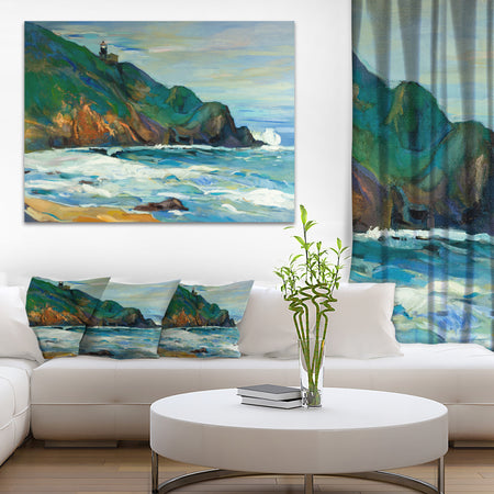 Lighthouse - Landscape Painting Canvas Art Print