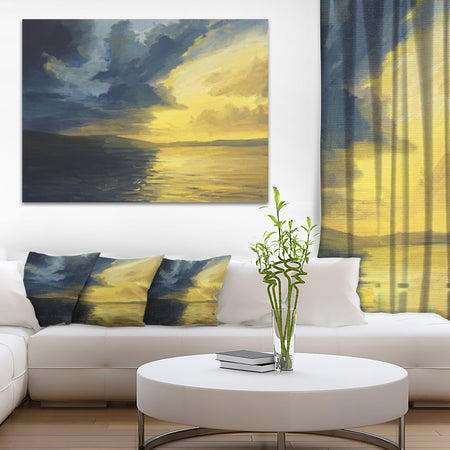 Sunset of Light and Shadows - Landscape Painting Canvas Print
