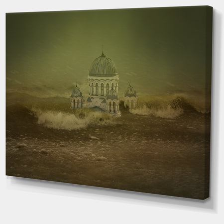 Covered Old City - Landscape Digital Art Canvas Print