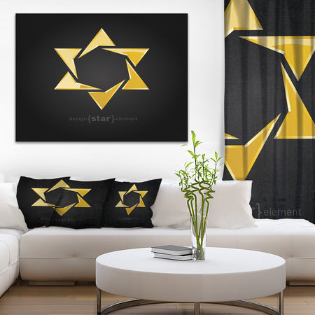 Luxury Golden Star - Modern Digital Artwork Print