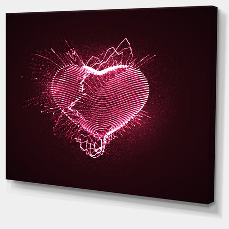 Happy Valentines Day - Abstract Digital Art Canvas Print