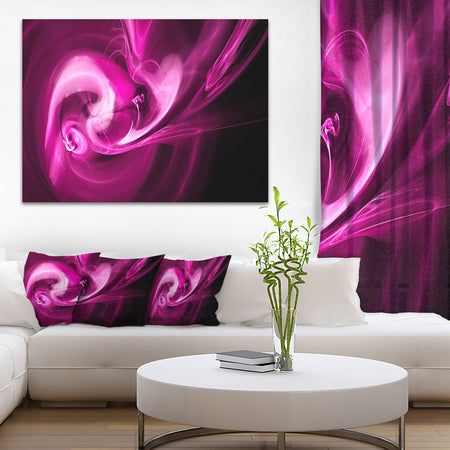 Colored Smoke Spiral Purple - Abstract Digital Art Canvas Print