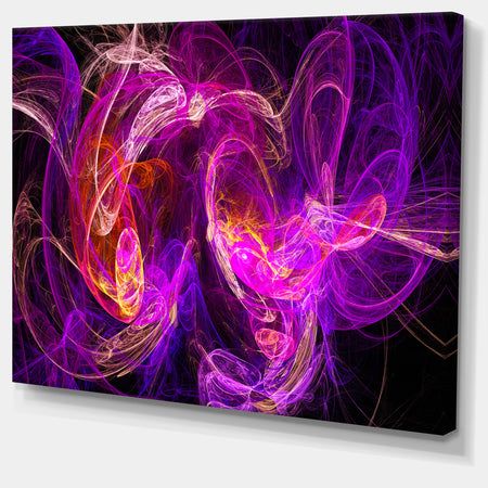 Colored Smoke Blue Purple - Abstract Digital Art Canvas Print