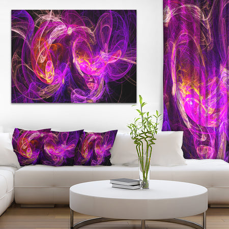 Colored Smoke Blue Purple - Abstract Digital Art Canvas Print