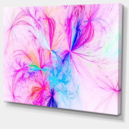 Christmas Fireworks Pink - Digital Art Canvas Print