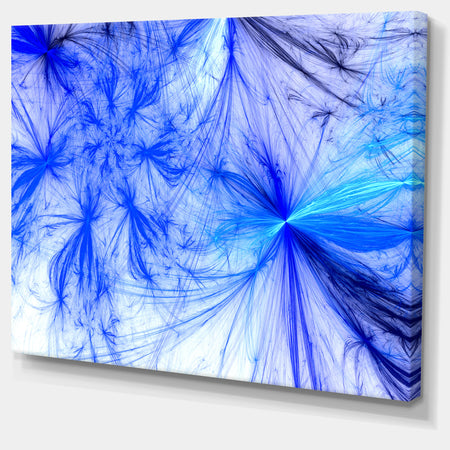 Christmas Fireworks Blue - Digital Art Canvas Print