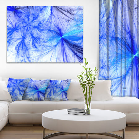 Christmas Fireworks Blue - Digital Art Canvas Print