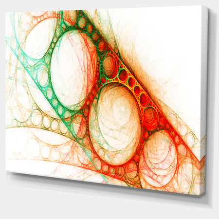 Red Green Metal Constructions - Abstract Digital Art Canvas Print