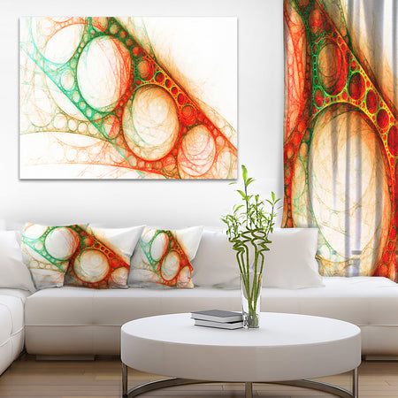 Red Green Metal Constructions - Abstract Digital Art Canvas Print