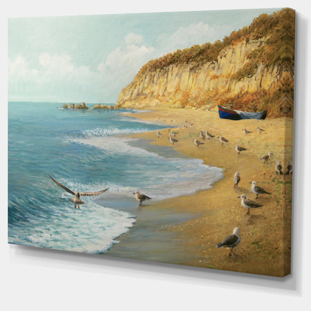 The Calm Beach - Landscape Painting Canvas Print