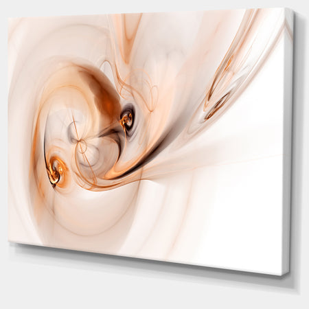 Spiral Nebula Space Orange - Abstract Digital Canvas Print