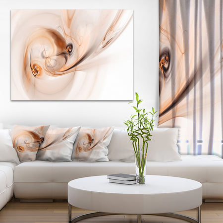 Spiral Nebula Space Orange - Abstract Digital Canvas Print