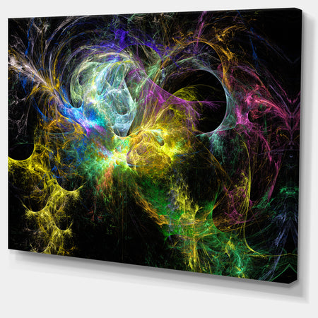 Wings of Angels Yellow - Abstract Digital Art Canvas Print