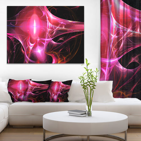 Red Bright Candle - Abstract Digital Art Canvas Print