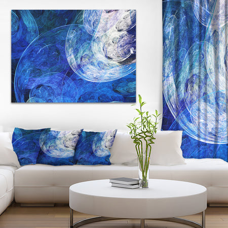 Blue Swirling Clouds - Abstract Digital Art Canvas Print